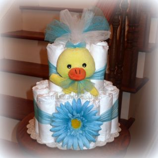   * Diaper Cake Baby Shower Centerpiece Decorations Rubber Ducky Bubble