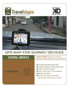 Central America GPS Map for Garmin GPS Devices SD Card