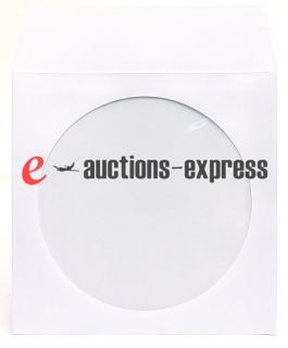 100 CD DVD Paper Sleeve Envelope Clear Window Flap 80g
