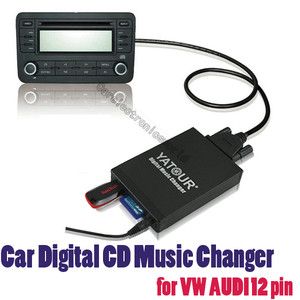 Car Digital CD Music Changer 12 Pin USB SD  for VW Audi A6 