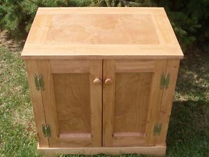Custom Finished Wood Cat Litter Box Cabinet Playhouse