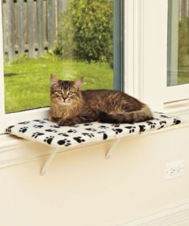 24 Fleece Lazy Pet Kitty Cat Window Perch Seat Bed Bench
