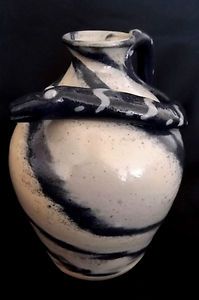 Catawba North Carolina Pottery Kale Snake Vase Mint Signed