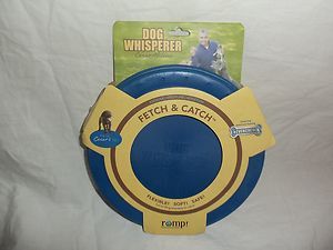 Dog Whisperer Cesar Millan Fetch Catch Blue Flexible Frisbee Toy New 