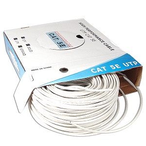 500 White Cat5e Cable Kit 100 Plugs Crimper Tester Category 5e 