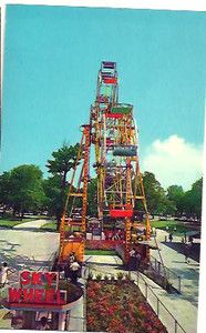 1962 Cedar Point Amusement Park Sky Wheel Or Double Ferris Wheel 