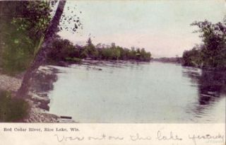 rice lake wi red cedar river 1908