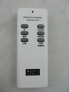 Ceiling Fan Remote Control Unit Remote Only Monte Carlo