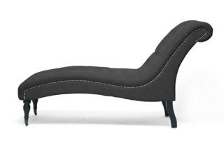  Linen Fabric Modern Victorian Tufted Lounge Chaise Sofa Chair
