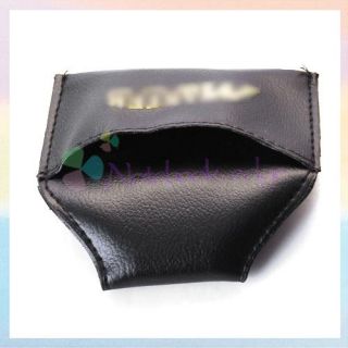 Soft Leather Chalk Holder Pouch with Clip for Pool Billiards Snooker 