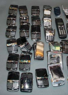 Lot of 65 Scrap Cell Phones Blackberry Motorola LG Sold for Gold Scrap 