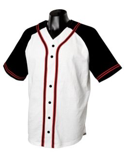 Champion Raglan Sleeve Button Front Baseball Jersey T1394