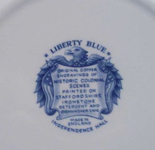 Straffordshire Liberty Blue Collector Plate Independenc