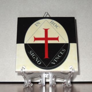 Knights Templar Ceramic Tile HQ Masonic Freemasonry Knight Templars 