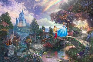 Cinderella Wishes Upon A Dream Jewel Thomas Kinkade New Le Giclee 