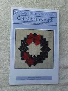 Christmas Wreath Wall Hanging Quilt Pattern 28 x 28 