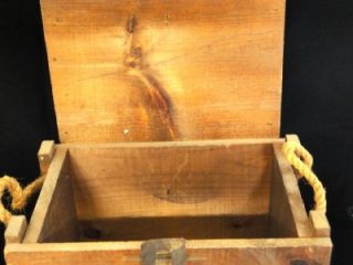 Vintage Jack Daniels Volunteer wooden box,hinged,rope handles