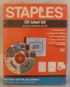 staples cd label kit 32956 software labels cases