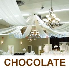 Panel 21ft Chocolate Ceiling Draping Kit 44 Feet Wide for Wedding 
