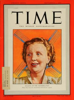 1948 Cover TIME Queen Juliana Netherlands Chaliapin   ORIGINAL