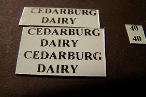 Decal HO Scale Milk Truck Cedarburg Dairy