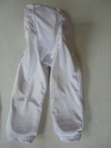 Champro Sports Boys Youth Padded Football Pants Size M White Polyester 