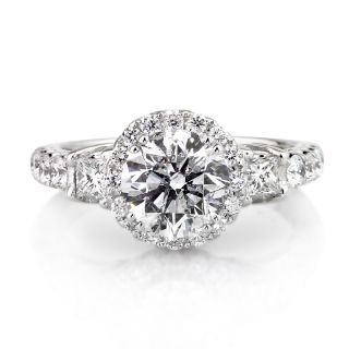 95ct Antique European Round Cut Diamond Engagement Ring and 