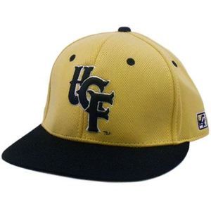 Hat Cap Central Florida UCF Knights Gold Black Fitted 7 3 8 Flat Bill 