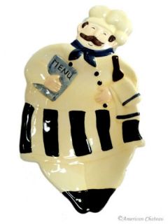features of hand painted ceramic fat french chef spoon rest spoon rest