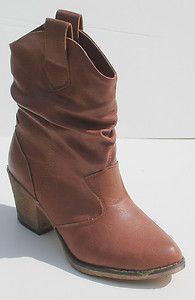 Charles Albert Ladies Womens Western Style Cowboy Ankle Boots Size 6 