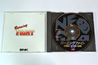 Neo Geo CD BURNING FIGHT Neogeo SNK Import Japan JP + Spine Card #1