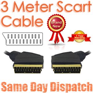   20 Pin Scart Male Audio Video Cable for HDTV TFT VCR CD DVD VHS