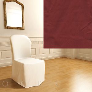 Pottery Barn Loose Fit Dining Chair Cranberry Twill Slipcover