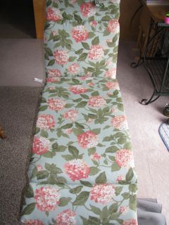 Chaise Lounge Cushion Patio Amelia Mint Camden Stripes Reversible New 