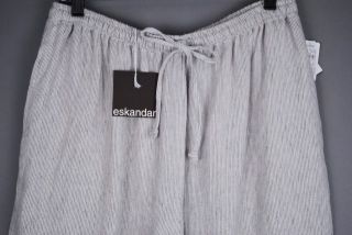 Eskandar chalke stonewashed linen drawstring trousers. Nice and soft 