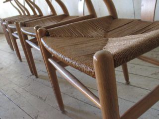 Hans Wegner Danish Modern Chairs Y Chairs Authentic Vintage Set of 7 