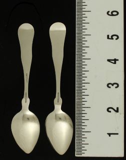 American Coin Silver Fiddle Spoons H A Osgood Maine
