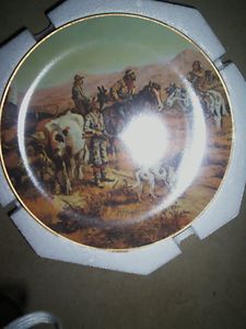 Charles M Russell A Doubtful Visitor 1896 Collector Plate NIB