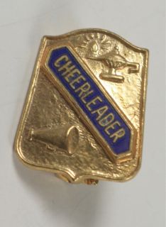 Cheerleader Highschool Gold Toned Lapel Pin 15670