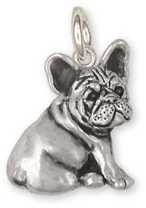 Sterling Silver French Bulldog Charm Jewelry FR23 C