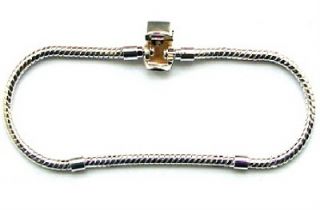Silver SP 18cm Small Bracelet Fits European Bead Charms