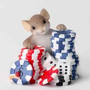 Charming Tails Im Betting On You, Poker Chip Chips Mouse Dice Mice 