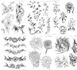 Floral Tattoo Designs Cherry Blossoms Lotus Flowers etc Tattoo Book 
