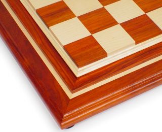 African Paduak & Maple Solid Wood Chess Board   2.25 Squares