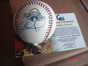 CHASE UTLEY PHILLIES AUTOGRAPHED 2009 ALL STAR BASEBALL GAI CERTIFIED 