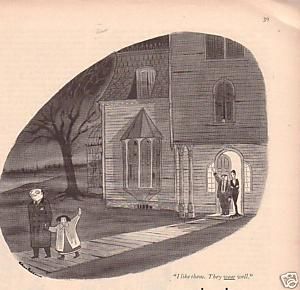 Original 1951 Addams Family Charles Addams Cartoon