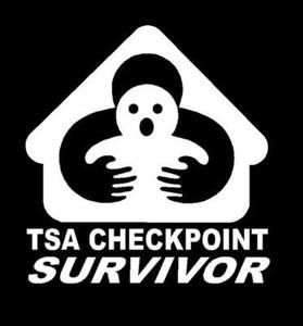 TSA Checkpoint Survivor Decal Sticker Car Truck Funny