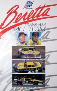 Scca Trans Am 1990 Champ ICI Chevrolet Beretta Kendall Kneifel Poster 