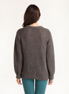 New Womens Vintage Cheap Monday Ochiro Knitted Sweater in Dark Grey XS 