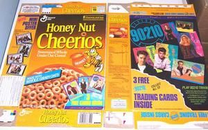 1992 Honey Nut Cheerios 90210 Cereal Box BB028